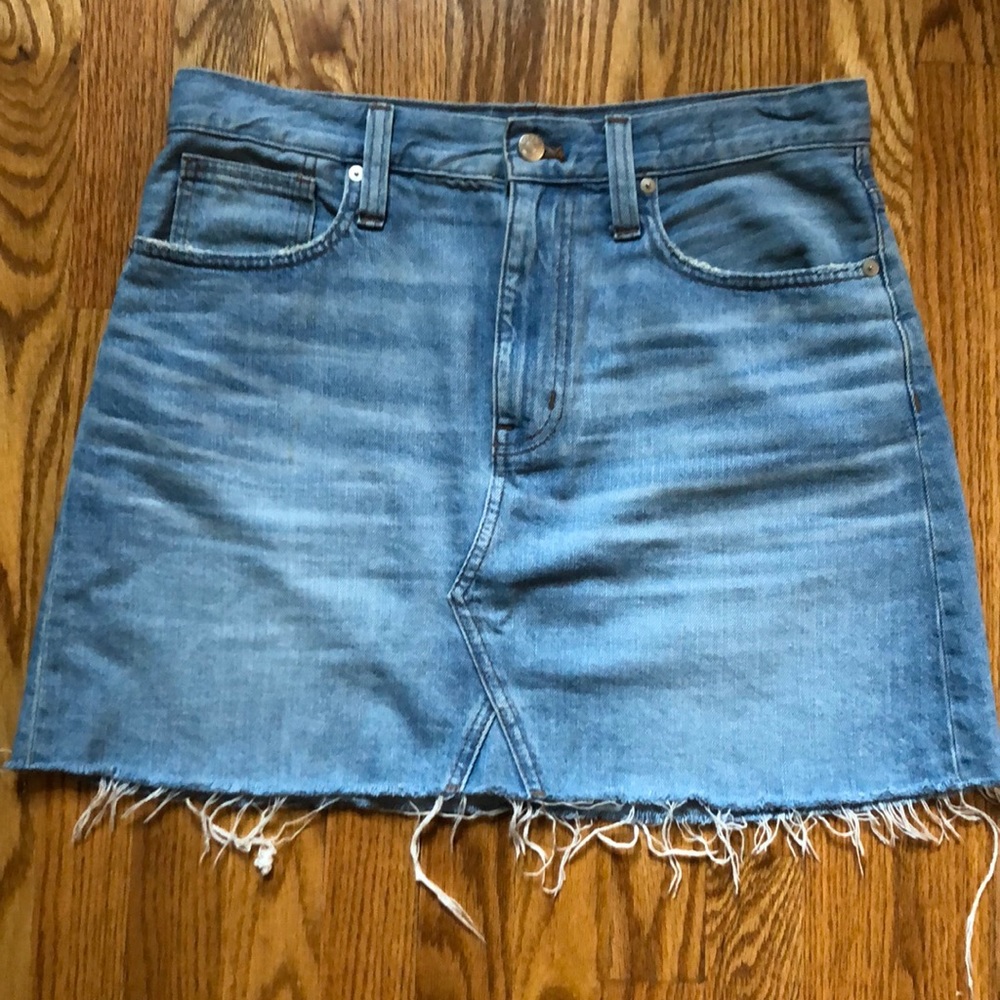 Madewell Rigid Denim A-line Skirt